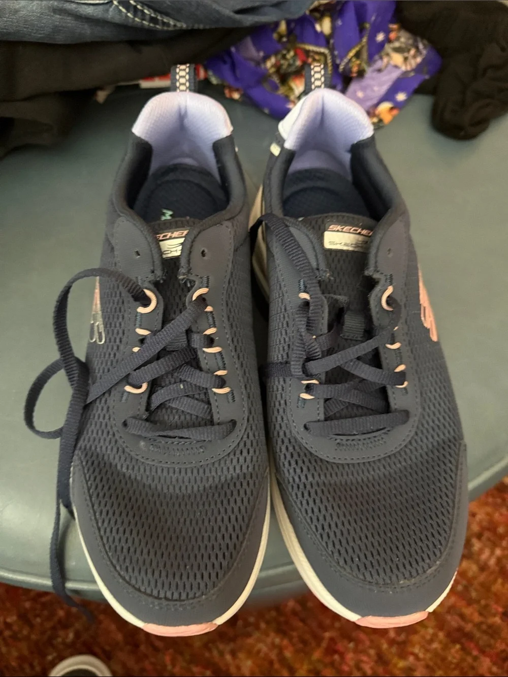 Skechers Navy Women's Athletic Sneakers - Picture 2 of 7